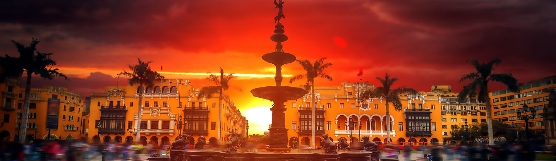 Lima - main square in the evening