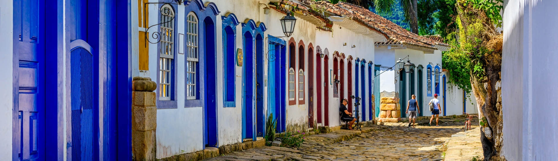Tradictional street in the Paraty village