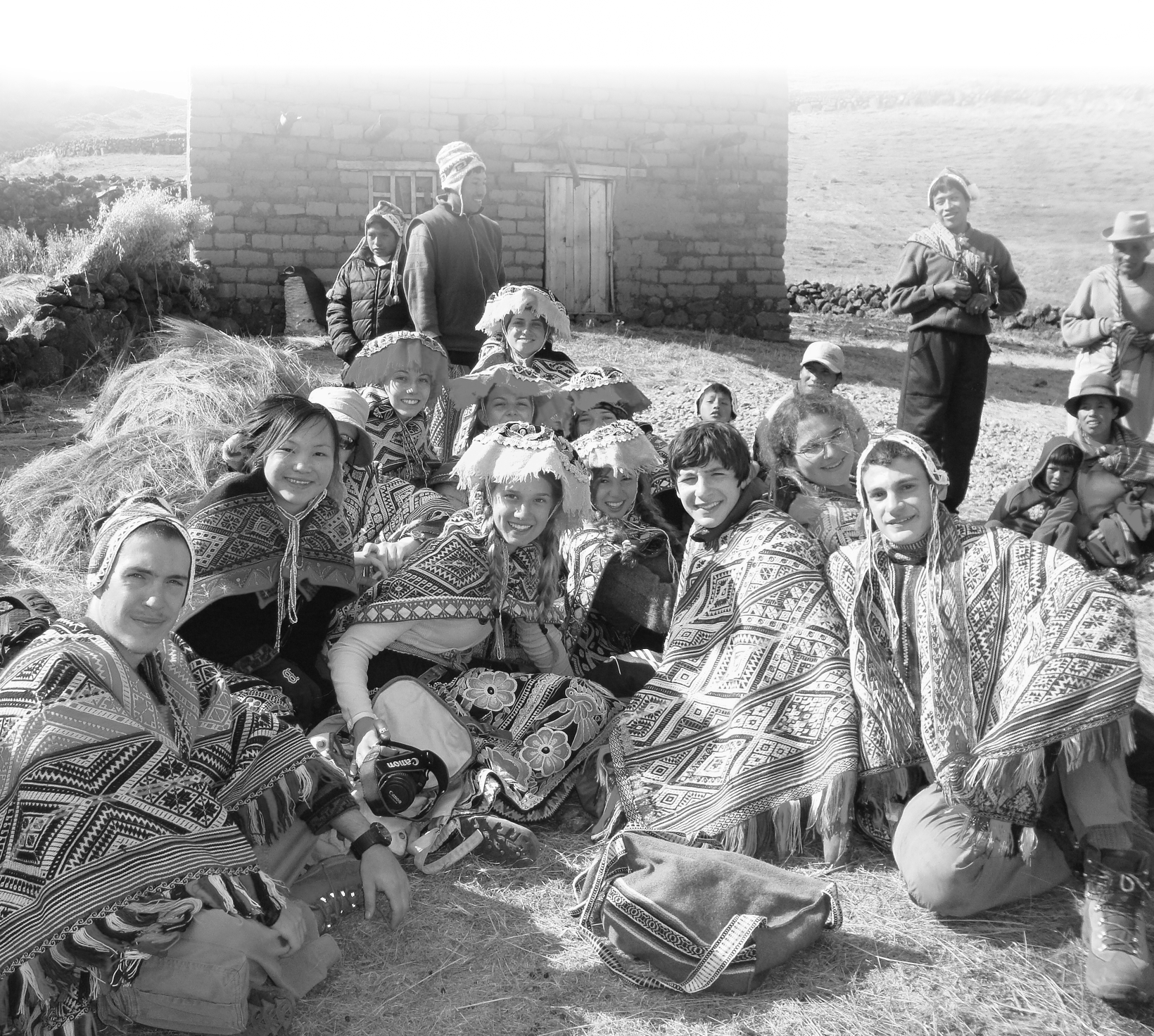 Travelers with backpacks discovering cultural highlights on a guided tour